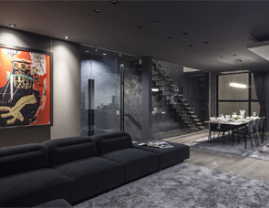 建築とアートが調和した家